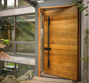 Photos de portes d'entrée modernes personnalisées en teck – Designs de portes principales en bois de teck - Product Image 5