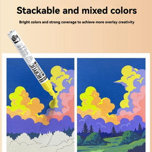 <span class=keywords><strong>Pebeo</strong></span> Marqueurs de peinture acrylique professionnels, ensemble de 12/24/36/48 couleurs opaques PLA pour roche, céramique, métal, toile, artistes français - Product Image 5