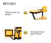 Chaise de salle de classe moderne pour salle de formation, avec bureau et tablette d'écriture en bois pour étudiant, design durable, idéale pour appartement