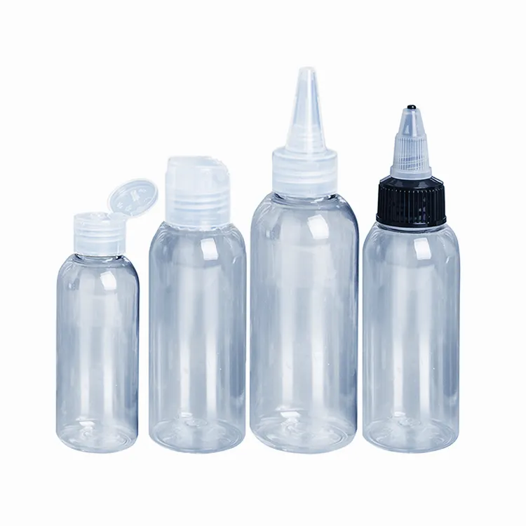 2 oz 4 oz kundendefinierte Flip-Cop Hotel Shampoo flüssigkeits-Plastik-Tropfflasche 100 ml 250 ml Quetschlotionsflasche für Körperpeeling Kosmetik