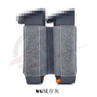 Pochette tactique double pour chargeurs 9 mm PI-008, à suspendre au gilet ou à la poitrine, avec élastique intégré, autres produits de chasse