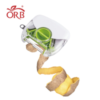 Keukenhulp Multifunctionele RVS messen Fruit- en groentesnijder Rasp Shredder Komkommer Wortel 3-in-1 Rotatie Schilmesje Dagelijks gebruik