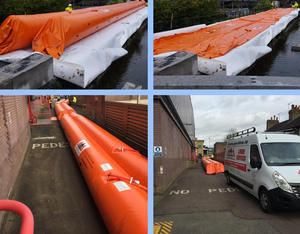 Tubo de Prevención de Inundaciones, Barrera de Control de Inundaciones Llena de Agua, Barrera de Agua Inflable, Alternativa a las Bolsas de Arena para Protección Contra la Lluvia - Product Image 6