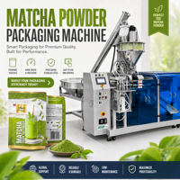 Machine d'emballage automatique pour sachets de poudre de matcha, scelleuse pour sachets préformés de 250g, 500g, 100g de poudre de thé vert