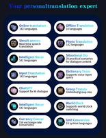 Dispositif de traduction vocale intelligent IA en gros, 142 langues en ligne, 18 hors ligne, traduction bidirectionnelle instantanée pour entreprises, pour OEM