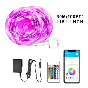 Tira de Luces LED Inteligente Flexible 5050 RGB con Sincronización Musical, Control Remoto y por Aplicación, Cambio de Color - Product Image 2