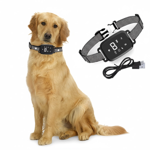 सबसे अच्छी बिक्री इलेक्ट्रॉनिक विरोधी छाल नियंत्रण वाटरप्रूफ समायोज्य कुत्ते कॉलर शॉक कंपन रिचार्जेबल कुत्ते प्रशिक्षण कॉलर - Product Image 1