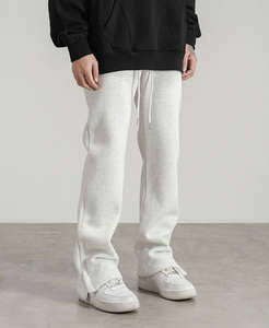 Pantalones Deportivos Casuales con Logotipo Personalizado, Pantalones de Algodón para Gimnasio, con Cordón Elástico, Corte Acampanado, Ecológicos, Transpirables, para Hombre - Product Image 4