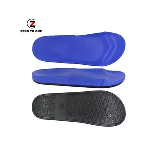 Venta directa de fábrica personalizar Venta caliente últimas diseño Anti deformación Durable hombres diapositivas zapatillas de suela de PU