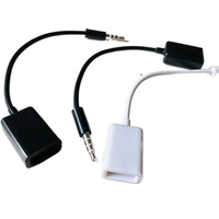 Adaptateur de câble audio pour voiture 3,5 mm mâle vers USB femelle avec prise en charge OTG pour audio AUX