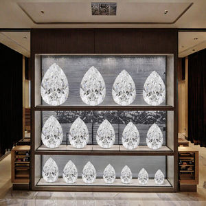 D'vins ICEWALD HPHT CVD Pierres précieuses cultivées en laboratoire certifiées IGI VS2 Taille excellente Perçées au laser Couleur D Coupe Poire 0,5 ct 1 ct Pierres précieuses en vrac pour - Product Image 2