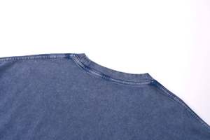 T-shirts en coton 100% de 250 g/m², imprimés en relief, motif uni, surdimensionnés, sans manches, tissu tricoté de haute qualité, col rond, pour hommes - Product Image 6