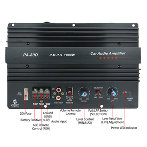 Amplificateur de puissance <span class=keywords><strong>audio</strong></span> de voiture mono puissant <span class=keywords><strong>HIFI</strong></span> 4CH à faible bruit numérique PA-80D pour subwoofers de basse puissants - Product Image 4
