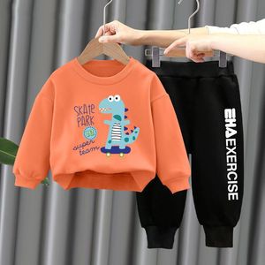 Ensembles de survêtements pour enfants de loisirs garçons et filles printemps automne survêtements coton deux pièces enfants - Product Image 4