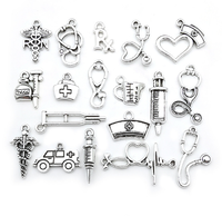 CuStom Styles Soins Infirmiers Médicaux Émail Charmes ECG Stéthoscope NP RN Ailes Coeur Bracelet pour Infirmière Accessoires Cadeau