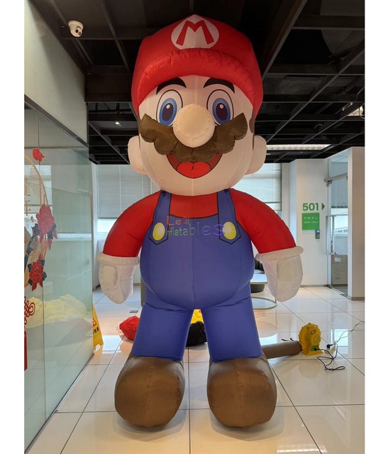 Popular Cartoon Character Inflatable Super Mario / Luigi Cartoon Model for Event Decoration