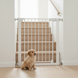 Barrière de sécurité pour bébé facile à ouvrir pour escaliers, barrière de porte en métal pour nourrissons, fermeture automatique, barrière de porte pour bébé à fixation par pression, barrière de sécurité pour bébé - Product Image 2