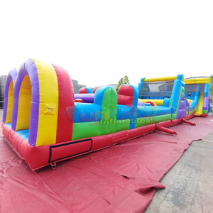 Structure gonflable d'extérieur pour enfants avec toboggan et parcours d'obstacles gonflable pour adultes - Product Image 2