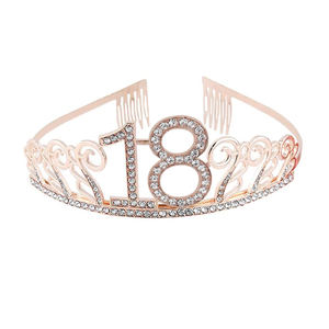 Kit <span class=keywords><strong>de</strong></span> accesorios <span class=keywords><strong>para</strong></span> el cabello <span class=keywords><strong>con</strong></span> diamantes <span class=keywords><strong>de</strong></span> imitación <span class=keywords><strong>para</strong></span> niña, conjunto <span class=keywords><strong>de</strong></span> corona y Tiara <span class=keywords><strong>de</strong></span> feliz cumpleaños, accesorios <span class=keywords><strong>para</strong></span> el cabello, decoración <span class=keywords><strong>de</strong></span> fiesta <span class=keywords><strong>de</strong></span> cumpleaños, oro rosa - Product Image 5