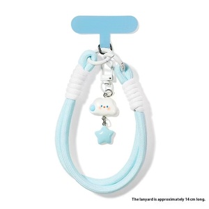 Phổ nylon dây đeo điện thoại đầy màu sắc ngắn dây TPU vá chống mất Tether tabs cho iPhone Samsung thiết bị di động làm bằng nhựa - Product Image 6