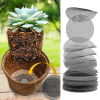 50 pièces Pot de plantes trou maille tampons rond Pot de fleur Drainage couvre prévenir la perte de sol bonsaï fond grille tapis jardinage essentiel