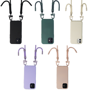 Custodia in silicone opaco antiurto con tracolla a laccetto da 160 cm per <span class=keywords><strong>iPhone</strong></span> 17 16 15 <span class=keywords><strong>Pro</strong></span> Max 14 13 12 <span class=keywords><strong>11</strong></span>, personalizzabile con logo - Product Image 6