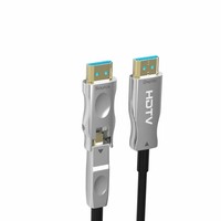 Cable Óptico Activo de Alta Velocidad AOC Negro con Blindaje de Fibra Óptica y PVC, HDTV 2.0, Garantía de 12 Meses, 2M-300M, para Proyector
