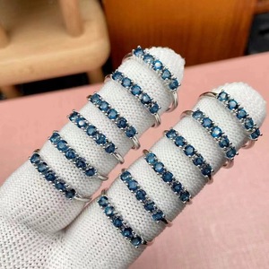 Anillo Ajustable de <span class=keywords><strong>Topacio</strong></span> Azul Londres con Corte Natural para Mujer, un Diseño Novedoso, Joyería de Cristal Lujosa y Personalizada - Product Image 5