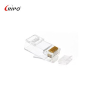 Kabel Ethernet CAT6A UTP Kecepatan Tinggi dengan Selubung T, Bingkai Bentuk-I, Konektor RJ45, 4 Terminal Blok, Ripo 50V AC