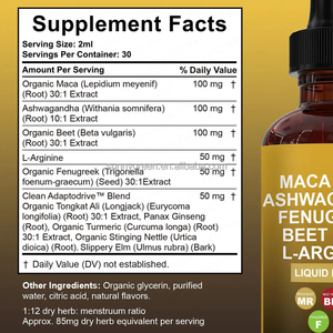SUNI vendita caldo estratto di radice di Maca Ashwagandha fieno greco radice di barbabietola L-arginina gocce liquide per uomini e donne - Product Image 2