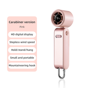 Hot Sale Mini Outdoor <b>Handheld</b> <b>Fan</b> Metal 1-100 Speeds Smart Digital Display 2000mAh Rechargeable Battery Portable Household Car - Product Image 1