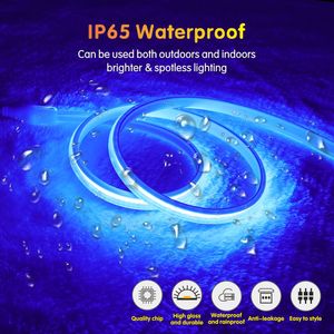 220 В самоклеящаяся Smart Strip светло-белая 288 светодиодная/м Ip65 сплошная Силиконовая Водонепроницаемая светодиодная лента - Product Image 2