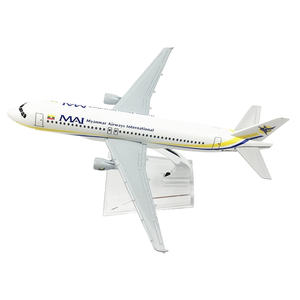 프로모션 및 비즈니스 선물 생일 선물 스케일 1:400 16cm A320 미얀마항공 국제 비행기 모델 항공기 - Product Image 3