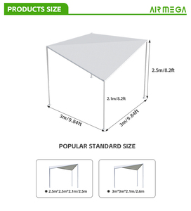 Pergola rivestita in polvere di alluminio resistente al vento resistente al vento UV triangolare <span class=keywords><strong>vela</strong></span> <span class=keywords><strong>da</strong></span> esterno cortile giardino - Product Image 6