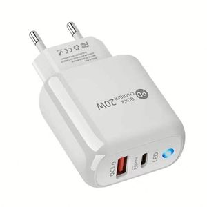 Wholesale A+C Power Adapter US/EU <b>Plug</b> PD 3.0 20W Fast Usb C Portable Wall Charger Type C Fast Travel Charger - Product Image 1