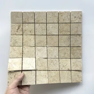 Kewent หินอ่อนโมเสคพรีเมี่ยมคลาสสิกหินอ่อนโมเสคหิน Travertine