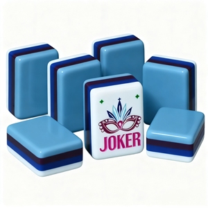 Fichas de Mahjong de Lujo de 4 Capas Anti-Decoloración, Grabadas con Láser, Estilo Americano y Singapurés, para Fiestas Familiares y Viajes con Familiares y Amigos - Product Image 1