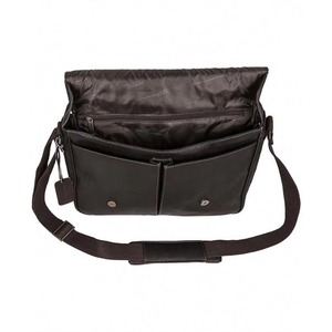Bolso bandolera de fieltro para portátil, estilo colombiano, impermeable, delgado, con un solo compartimento y solapa, para negocios, color marrón, de fábrica BSCI. - Product Image 5