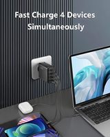 Chargeur USB-C HYTO 140W GaN Station de charge rapide à 4 ports 3C1A PD3.1 Adaptateur de bloc de chargeur mural pour Mac Book Pro et autres ordinateurs portables