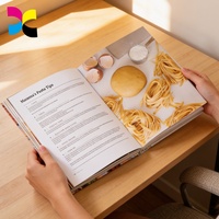 Livre de recettes personnalisé haut de gamme avec couverture rigide pour l'impression et la publication, reliure cartonnée, pelliculage mat, écologique, livraison rapide
