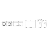 Enceinte Line Array LA208, deux haut-parleurs de 8 pouces, LF 400W, gamme complète, deux voies, pour restaurant, concert, DJ, spectacle, 4000p