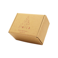 Boîte d'expédition auto-érectible en carton kraft ondulé recyclable, conçue sur mesure, pour chaussures, chaussettes de marche, avec gaufrage et revêtement UV mat