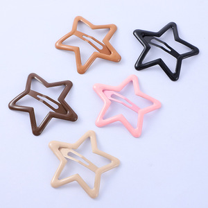 Barrette à cheveux étoile à cinq branches 12 cm en résine plastique, clip BB pour enfant, usage quotidien - Product Image 2