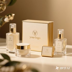 Miễn phí mẫu tùy chỉnh Gradient cao cấp bao bì mỹ phẩm thiết lập độc đáo chăm sóc da hộp giấy Matt cán vật liệu tái chế miếng bọt biển - Product Image 1