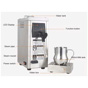 Xeoleo Gewerbliche Milchaufschäummaschine 4Bar Kaffee-Milchschaumbereiter 1450W Espressomaschine Dampfmaschine - Product Image 2