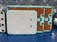 Balsa inflable con almohadilla de agua para varias personas, alfombrilla flotante para islas, plataforma de muelle flotante inflable para Lago, piscina, playa, Océano