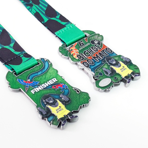Medalla Fabricante Venta al por mayor Diseño Aleación <span class=keywords><strong>de</strong></span> zinc Metal 3D Gold Award Marathon Running Finisher Medallas deportivas Medalla <span class=keywords><strong>de</strong></span> gorila personalizada - Product Image 3