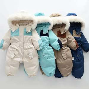 Conjunto de Invierno Unisex para Recién Nacidos, Bebés y Niños Pequeños, Mono con Capucha de Orejas de Oso, con Forro Polar Grueso y Cálido, Traje de Nieve con Cremallera para Niño y Niña - Product Image 1