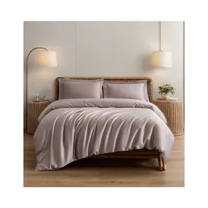 Luxury Linen Breathable 600TC COTTON BEDDING Duvet Quilt Cover Set Soft Silky Sateen Weave Cotton Sheet Set With Ric Rac