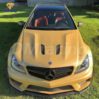 Kits de carrosserie larges en fibre de carbone de style série noire pour Mercedes Benz Classe C W204 C63 AMG Coupé Bodykit